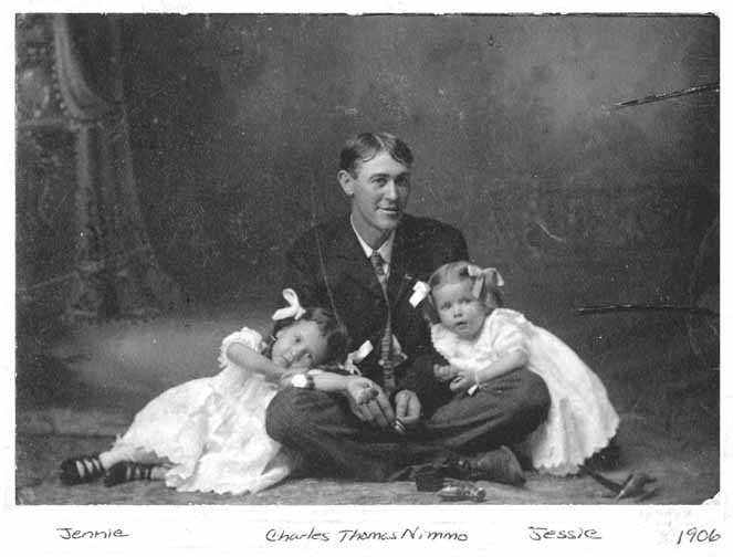 Jennie and Jessie with Dad